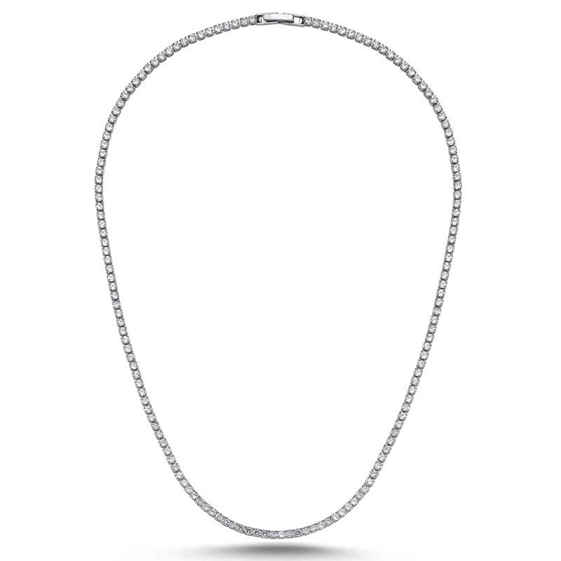 2,5 mm Rhodium Su Yolu Kolye