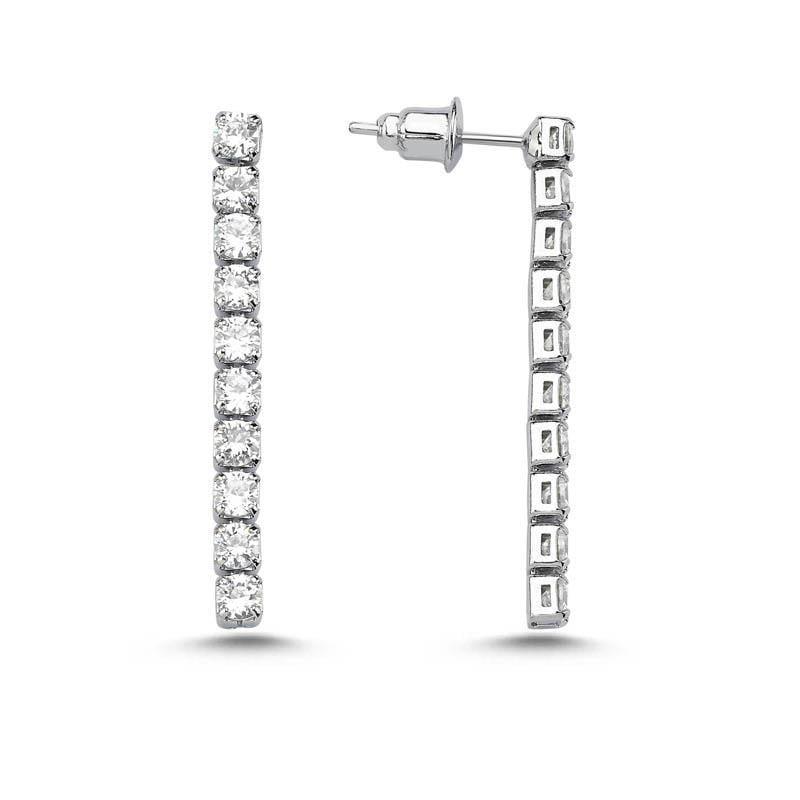 3mm Rhodium Su Yolu Küpe