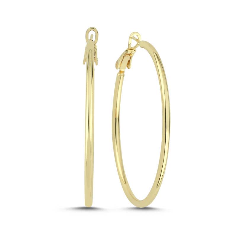 4,5 cm Halka Gold Küpe