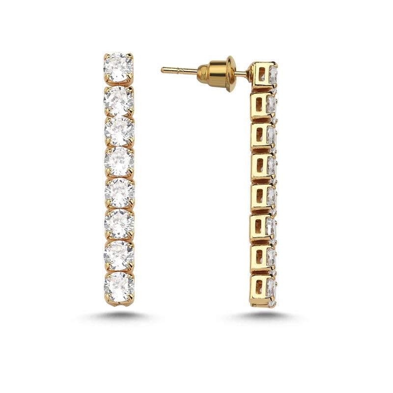 4mm Gold Su Yolu Küpe