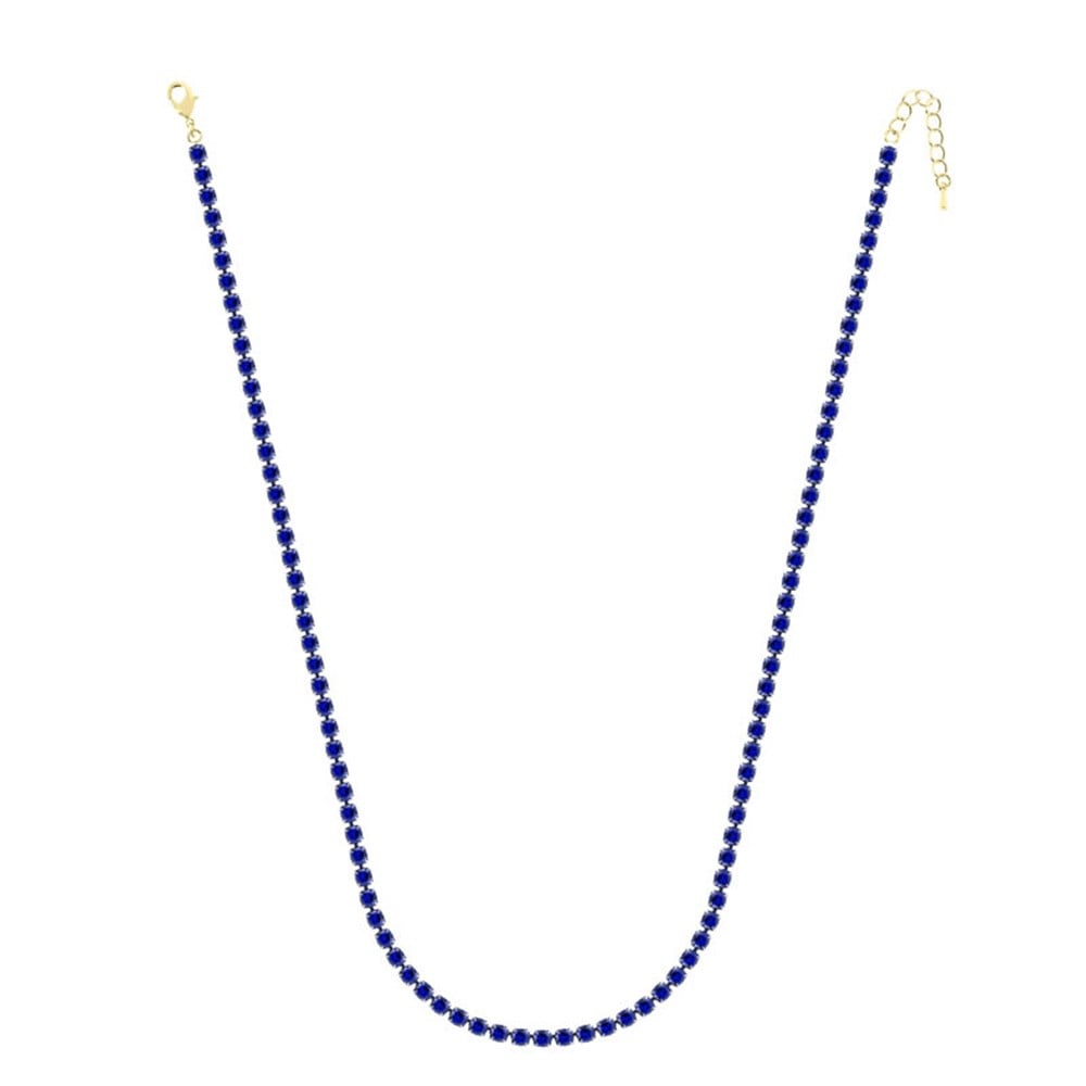 4mm Lacivert Su Yolu Kolye