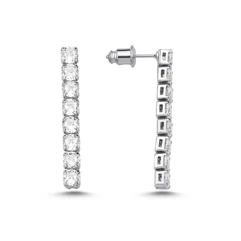 4mm Rhodium Su Yolu Küpe