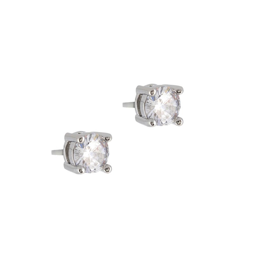 5mm Beyaz Tek Taş Küpe