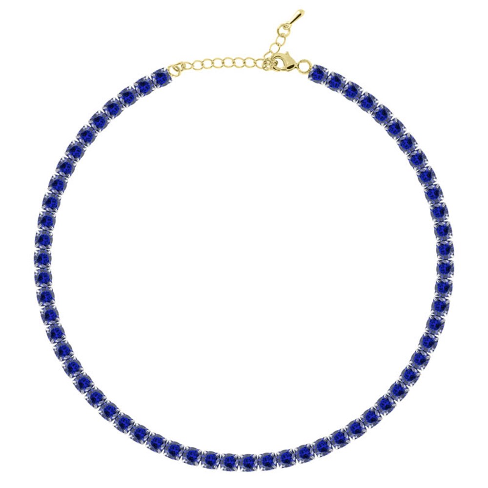 5mm Lacivert Su Yolu Choker