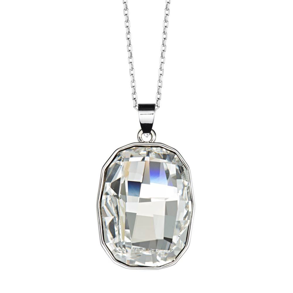 Dikdörtgen Swarovski Kristalli Kolye