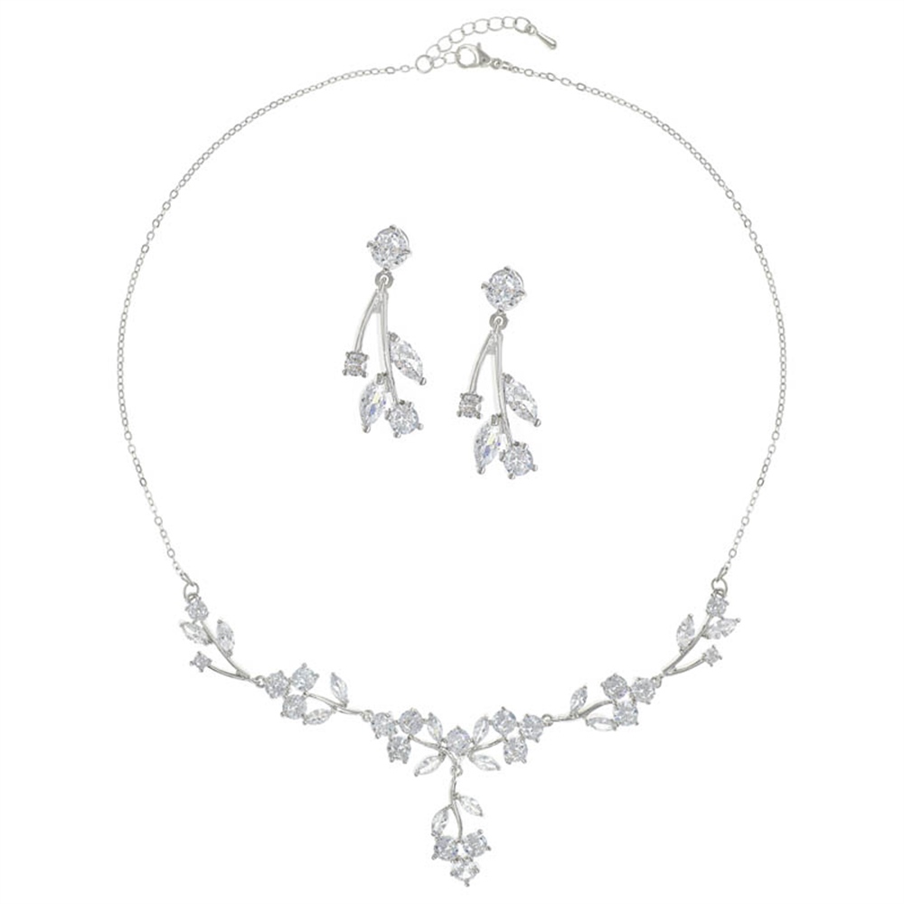 Foglie Kolye Küpe Set