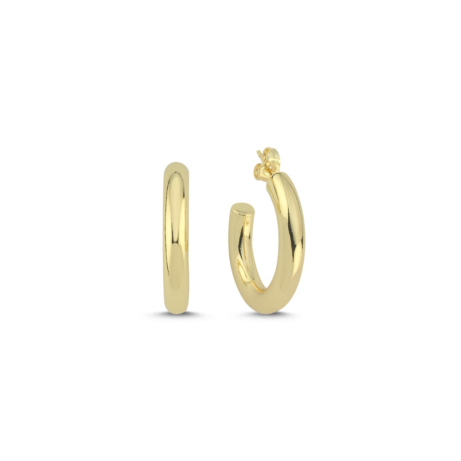 Half Gold Küpe