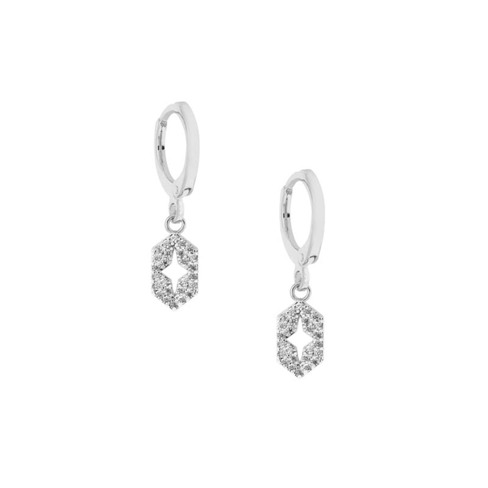 Kutup Yıldızı Rhodium Küpe
