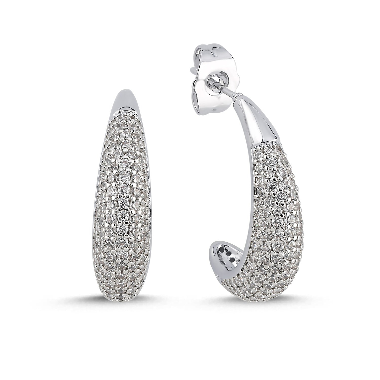 Needle Rhodium Küpe