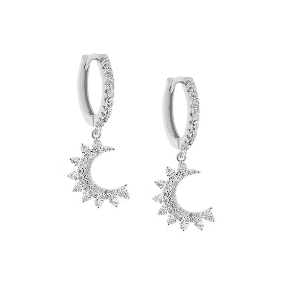 New Moon Rhodium Küpe