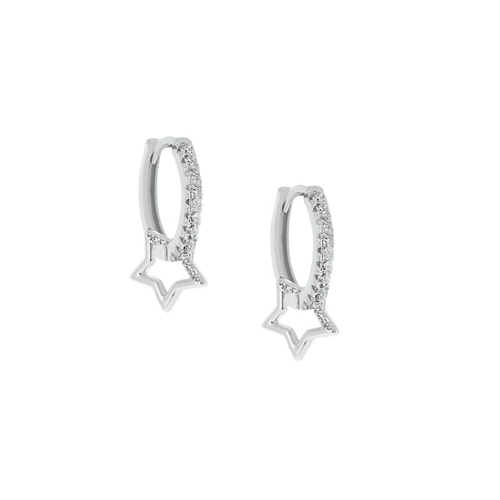 Ringstar Rhodium Küpe