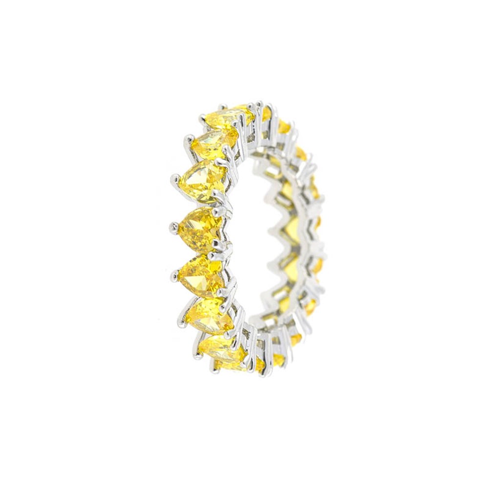 Sarı Kalpli Tamtur Yüzük