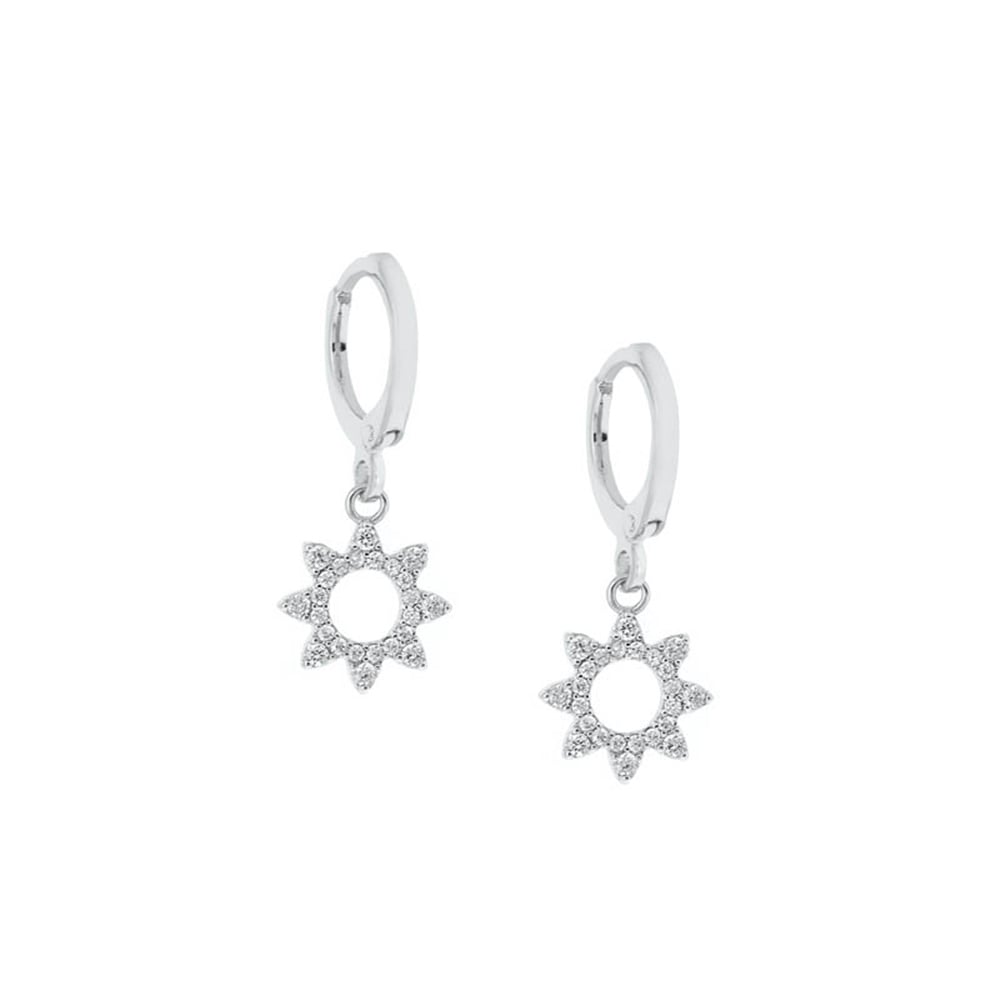 Sunflow Rhodium Küpe