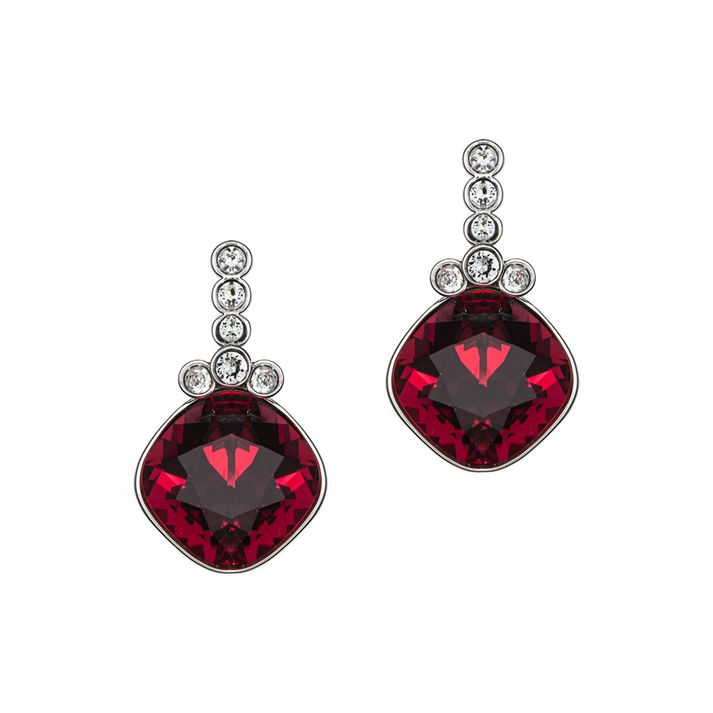 Swarovski Taşlı Kare Küpe