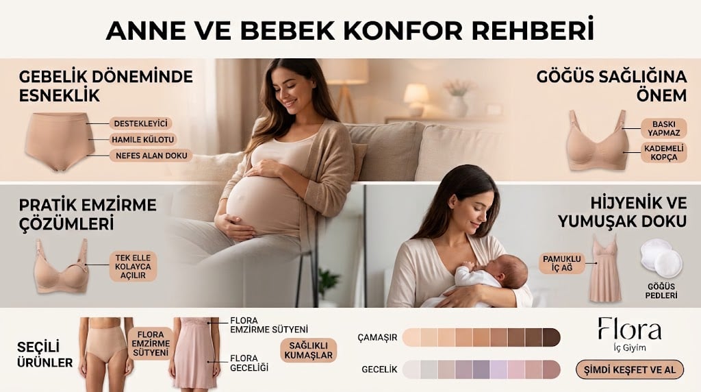 Hamilelik ve Emzirme Döneminde İç Çamaşırı Seçimi: Konforlu ve Sağlıklı Rehber