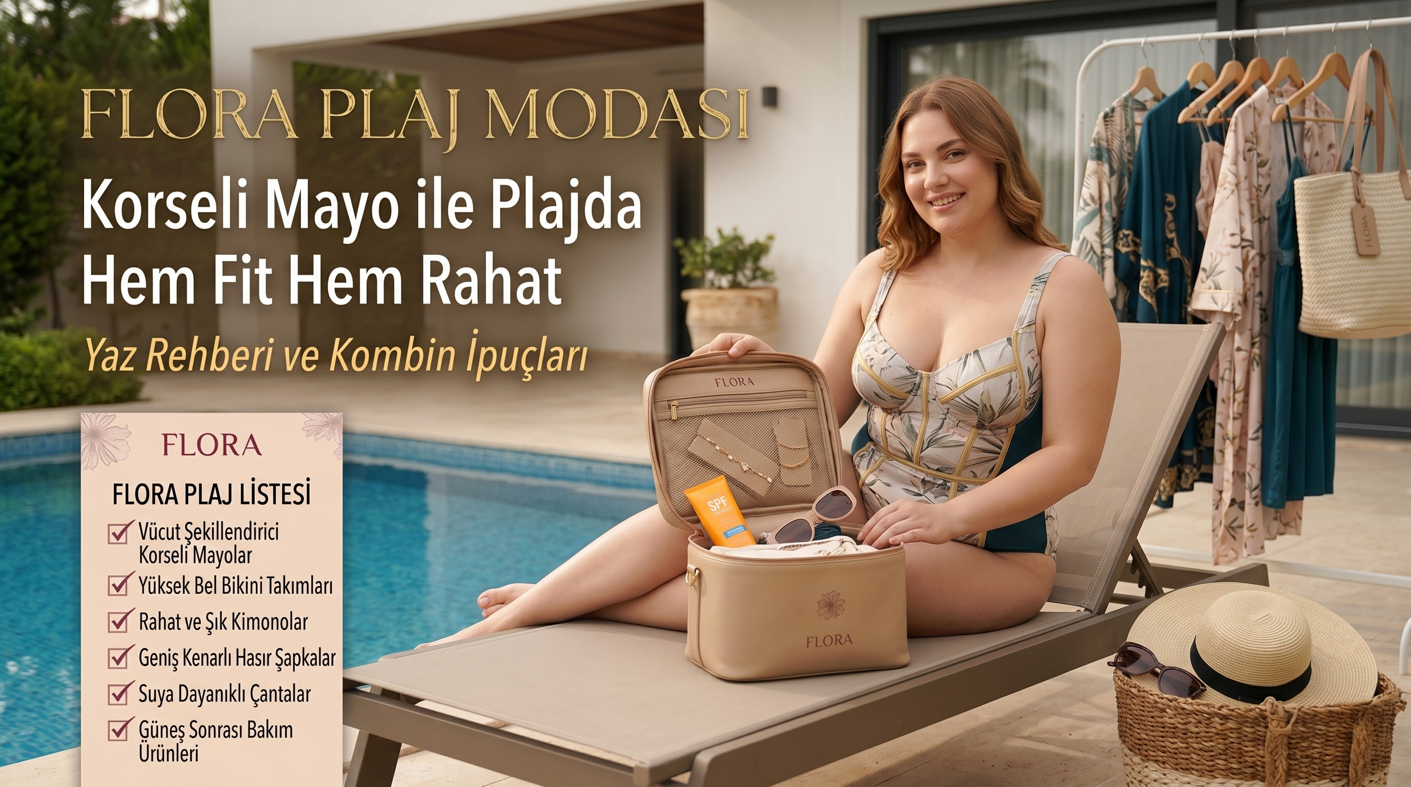 Korseli mayo modelleri ile plaj kombin önerileri