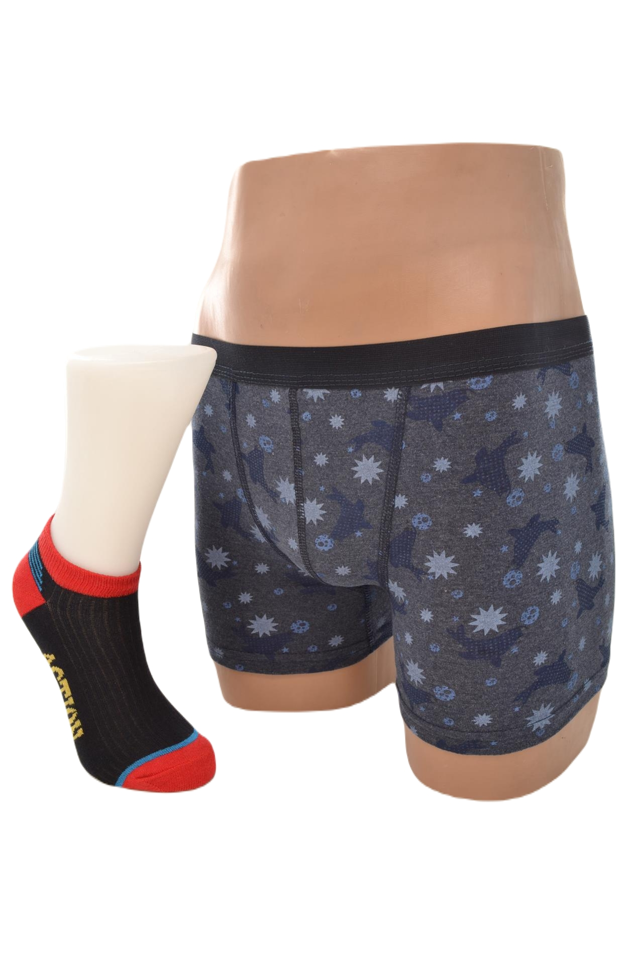Erkek Çocuk Penye Boxer Pamuk Çorap Kombin Takım