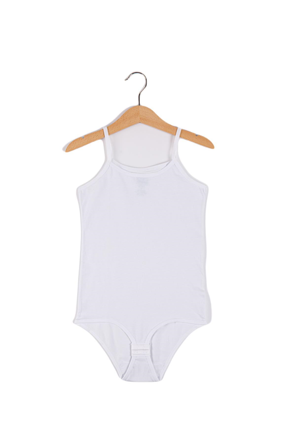 Kız Çocuk Çocuk İp Askılı Çıtçıtlı Kancalı Body Berrak-2537
