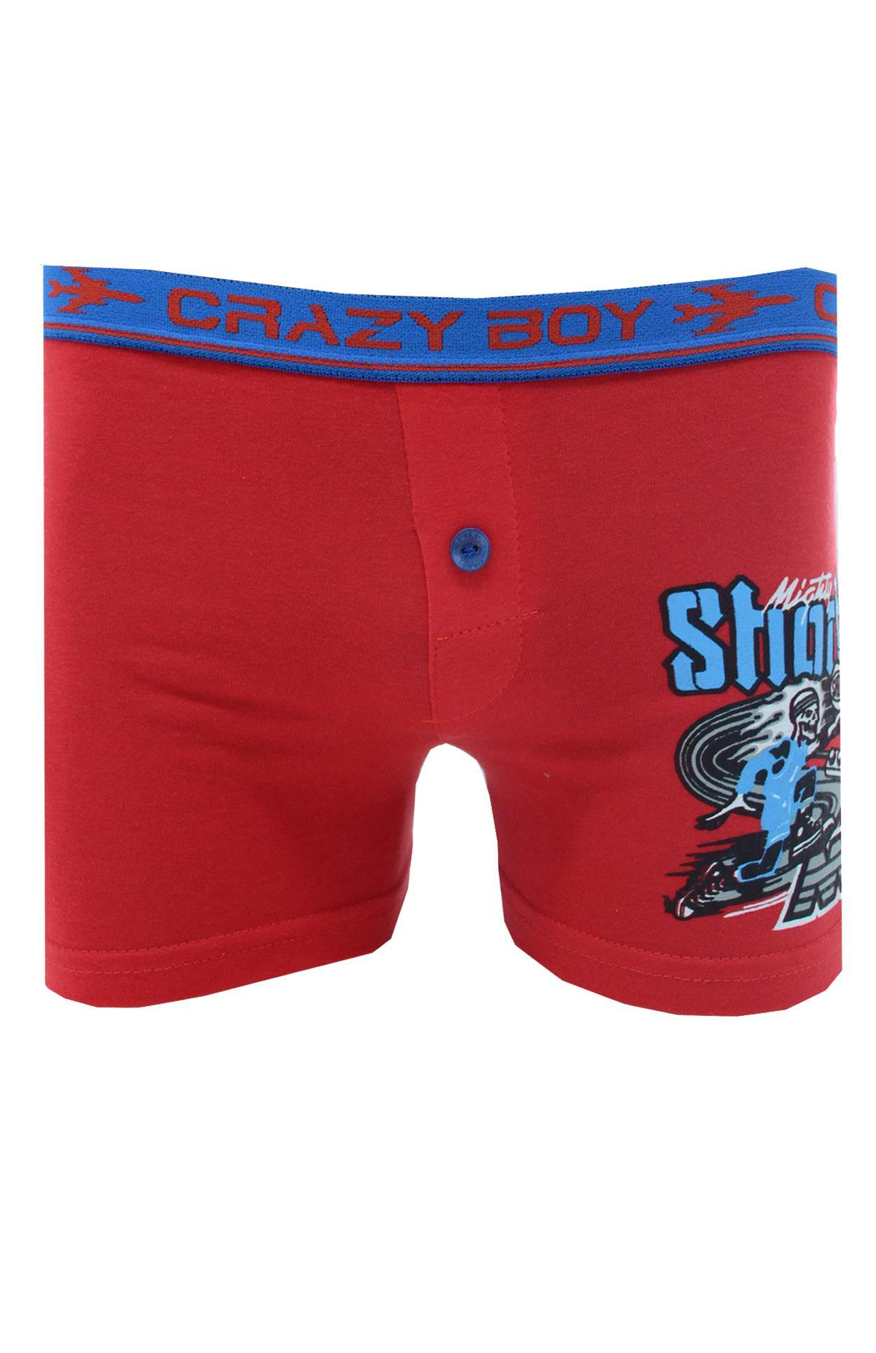 Tutku 0253 Elastan Baskılı Erkek Çocuk Boxer