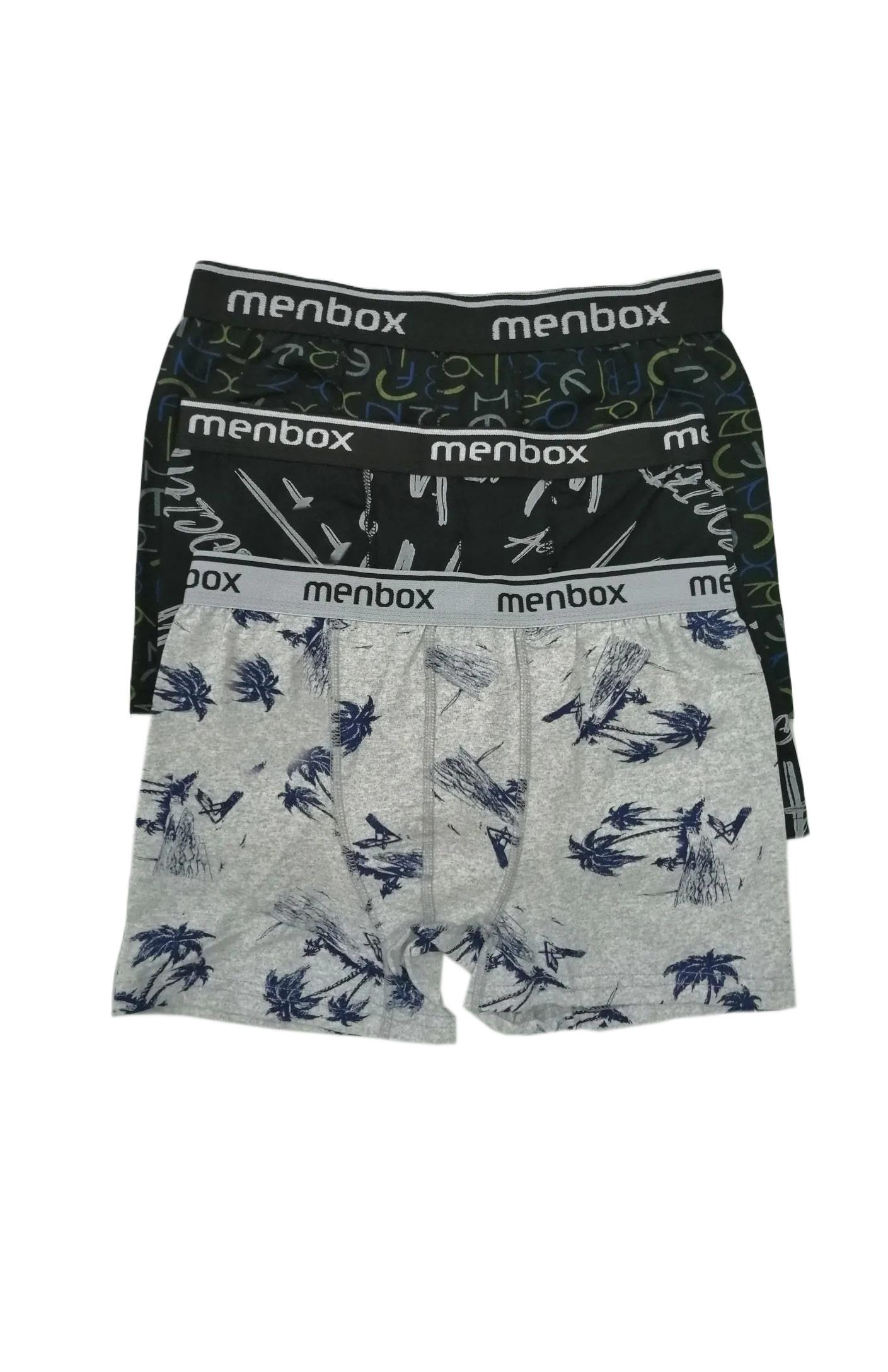 Erkek Likralı Boxer 6 lı Desenli Karışık Renkler (Menbox 1052)