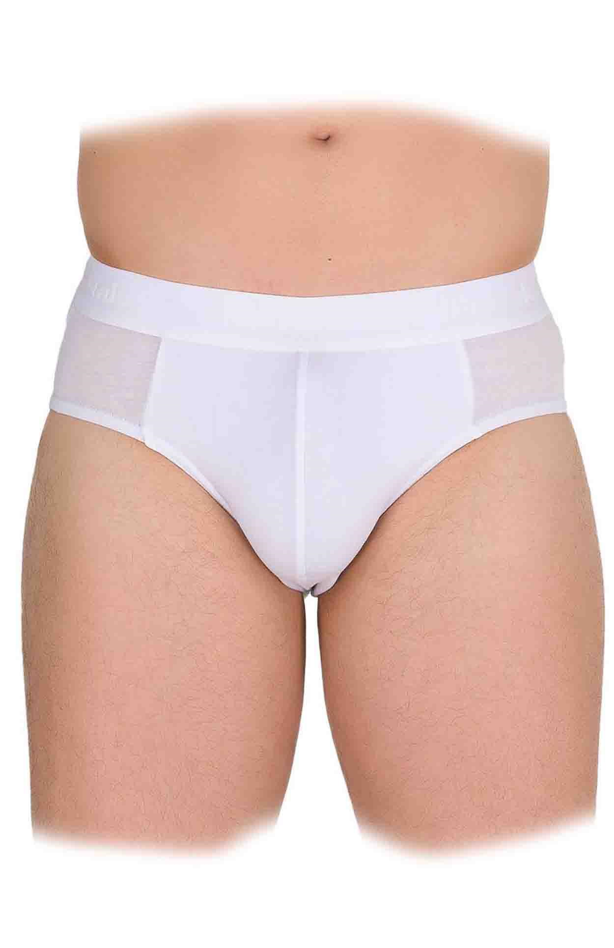 Erkek Modal Kalın Bel Lastikli 6 lı Slip Külot Berrak-4406