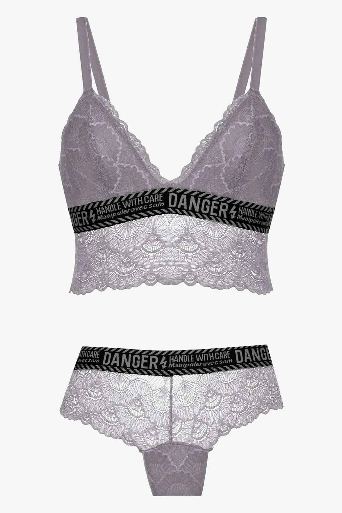 Koza Danger Yazılı Süngerli Bralet Takım - 80227