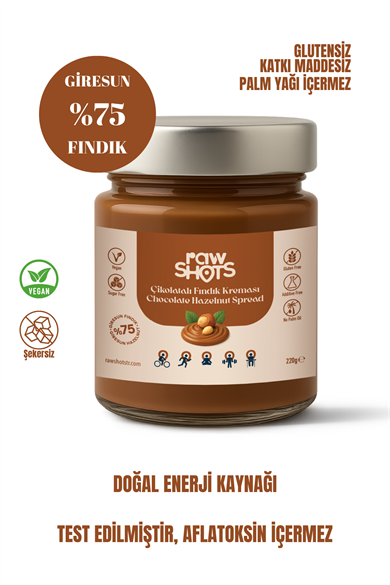 Sağlıklı AtıştırmalıkÇikolatalı Fındık Kreması 220 gr