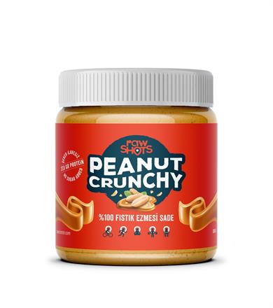 Sağlıklı AtıştırmalıkRawShots PeaNut Crunchy %100 Yer Fıstığı Ezmesi 360g