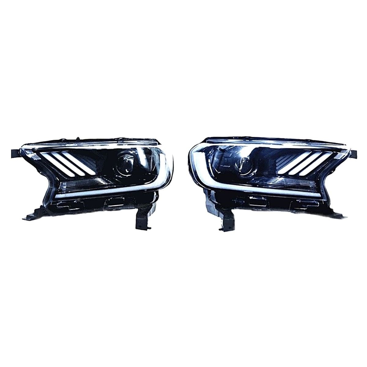 Ford Ranger Ledli Ön Far Mustang Görünümlü Sağ Sol Set 2016-2021