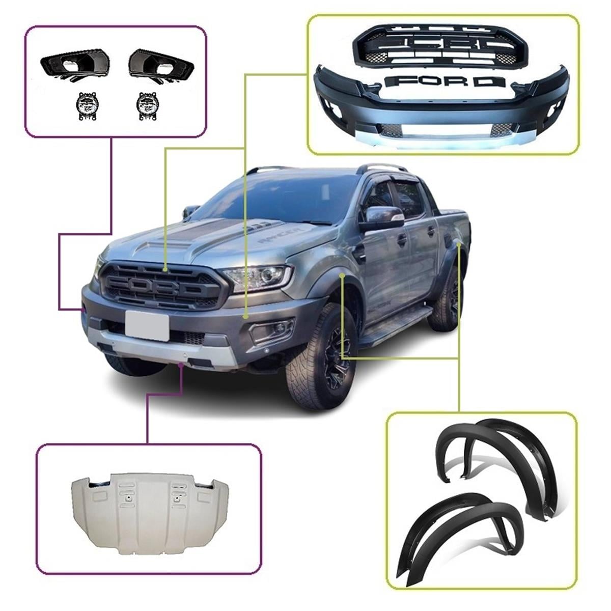 Ford Ranger Raptor Görünüm Seti 2016-2021 Model İçin T8 Raptor