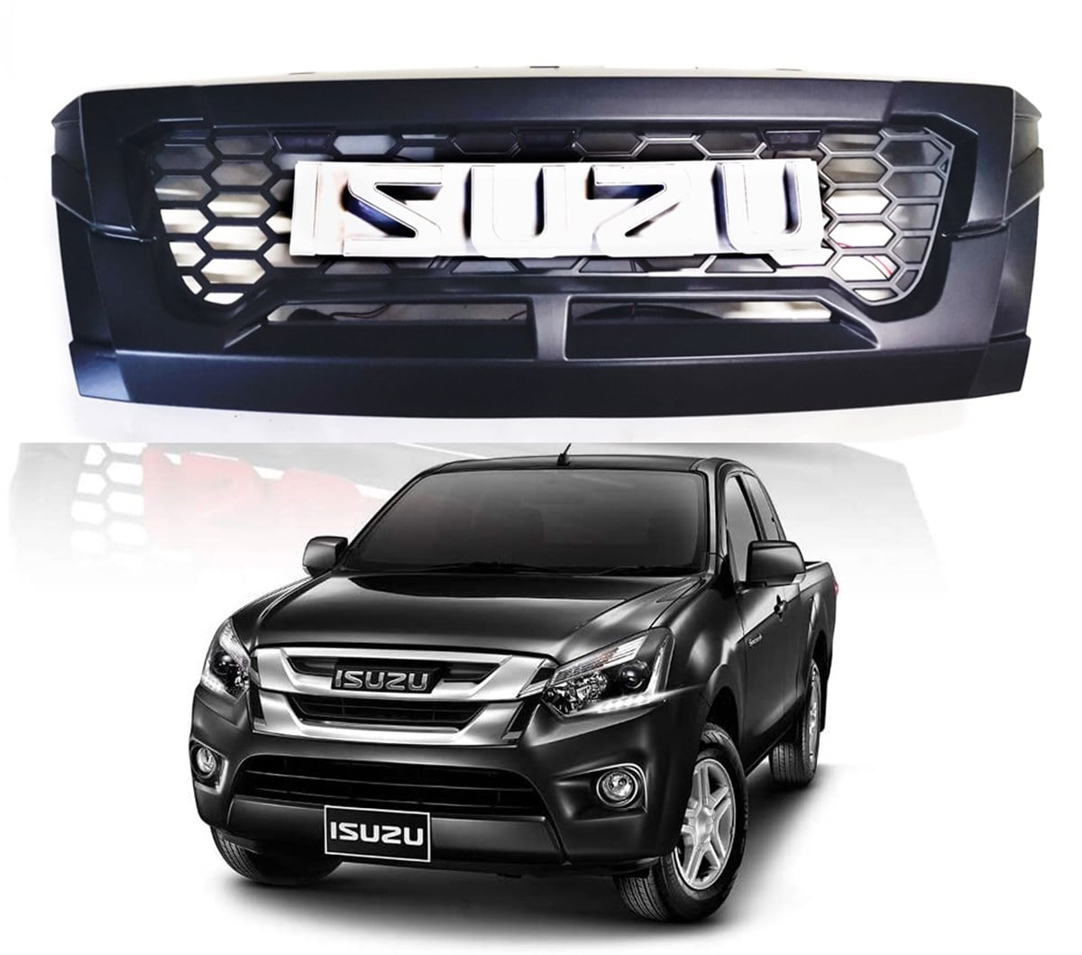 ISUZU D MAX ÖN PANJUR LEDLİ ISUZU YAZILI BEYAZ 2017-2019