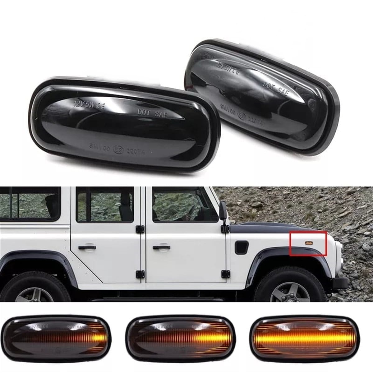 Land Rover Defender Sinyal Lambası Ledli Kayar Sinyalli