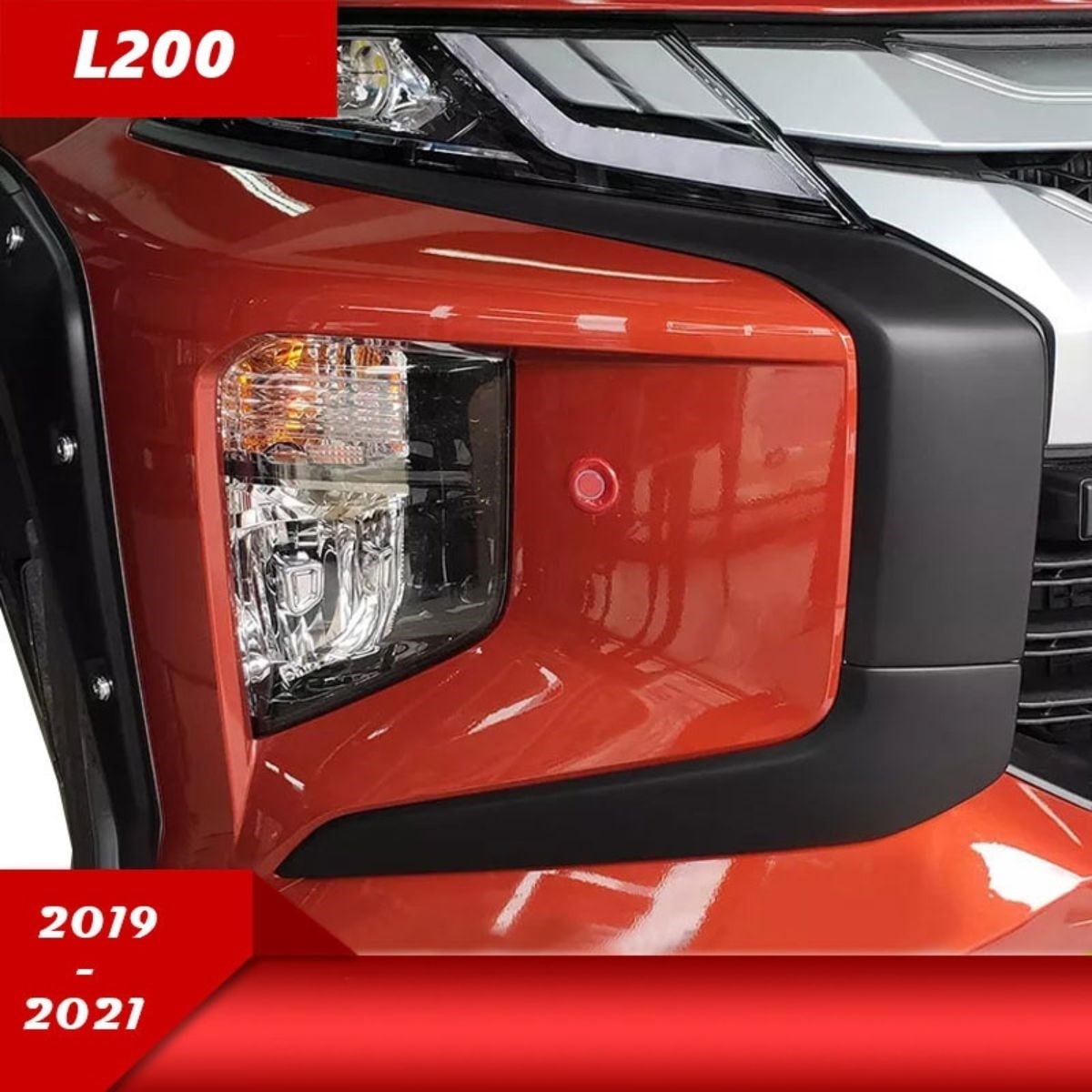Mitsubishi L200 Ön Tampon Köşe Kaplaması Siyah 2019 2021
