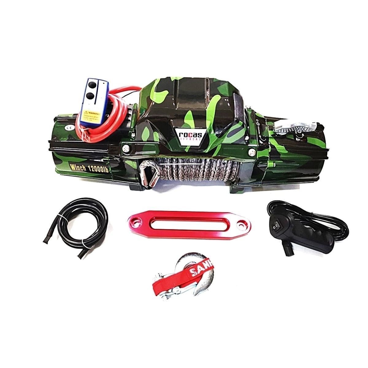 Offroad Vinç 12000 Lbs 5450kg Sentetik Halatlı Vinç 28 Metre