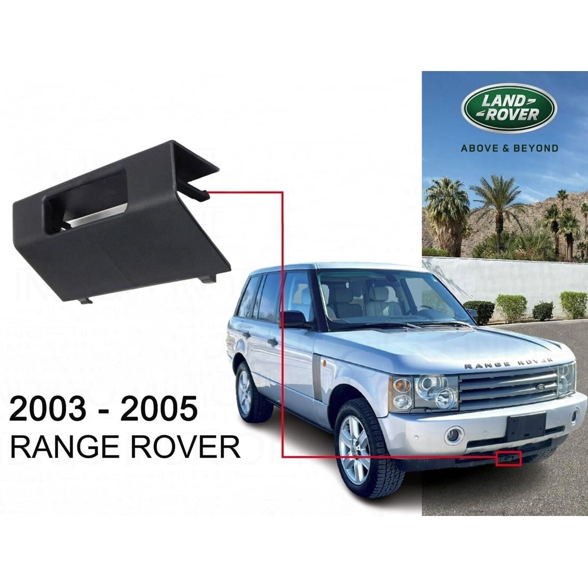 Range Rover Vogue Ön Tampon Çeki Demir Kapağı 2002 2004