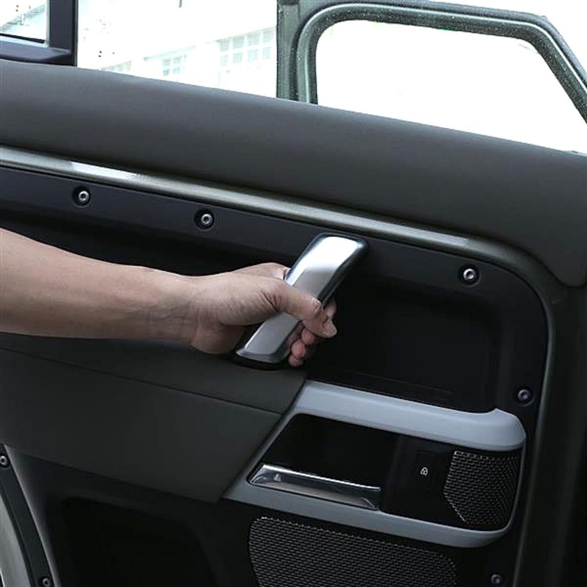 Yeni Defender Kapı iç Kolu Kaplaması Arka Sol Gri Krom