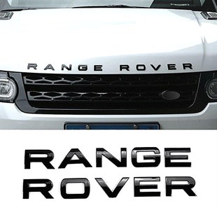 Range Rover Vogue Kaput Yazısı Parlak Siyah