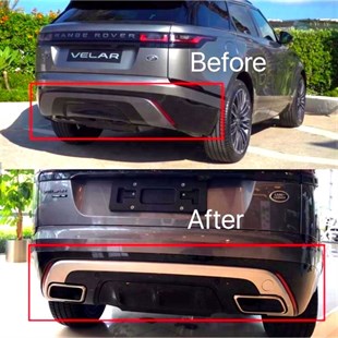 Range Rover Velar Arka Difüzör + Egzoz Uçları
