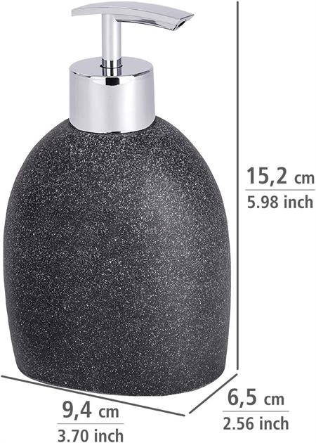 Sabunluk Puro Antrasit - Sıvı Sabunluk, Bulaşık Deterjanı Dispenseri Kapasite: 0,29 L, Polyresin