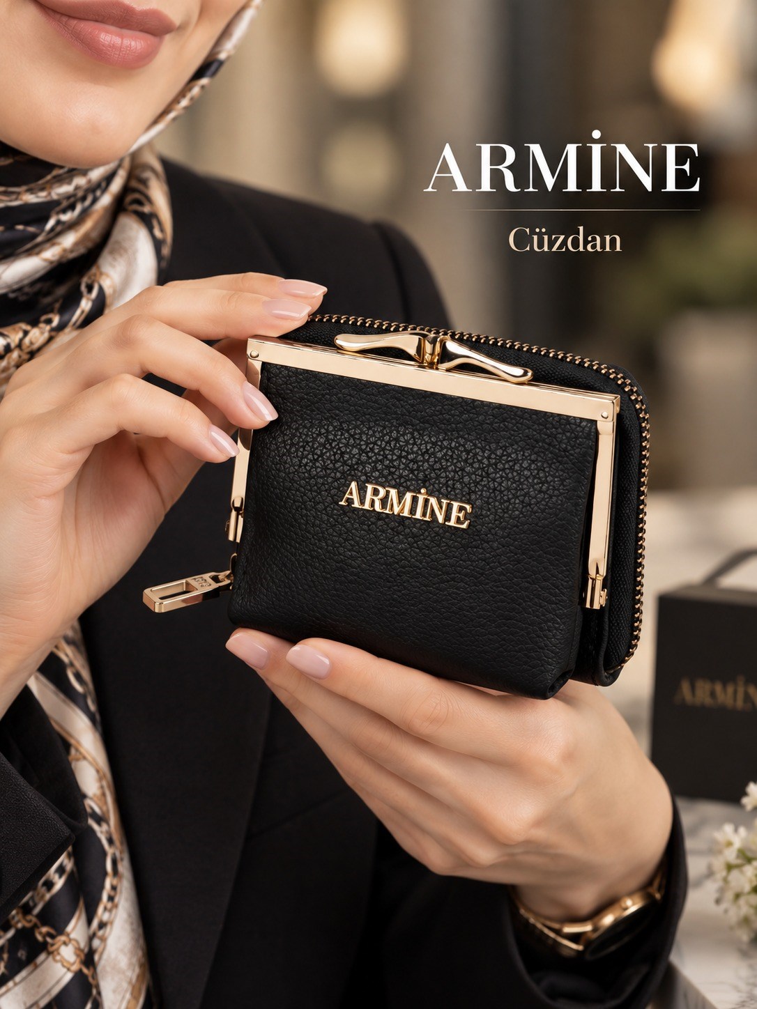 Armine Bayan Cüzdan Siyah ARC3103