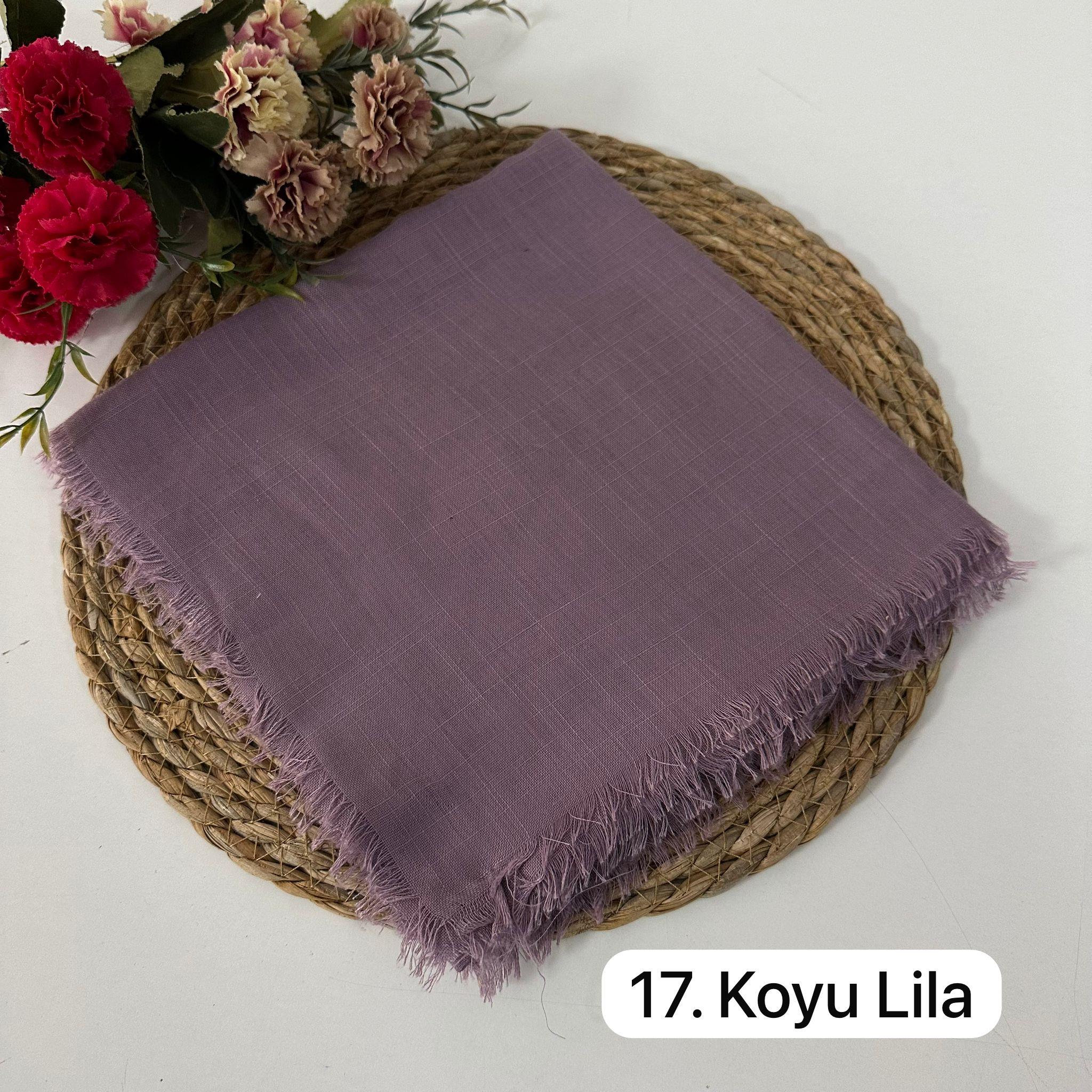 Arsel Moda Düz Renk Flamlı Eşarp Koyu Lila KBR0517