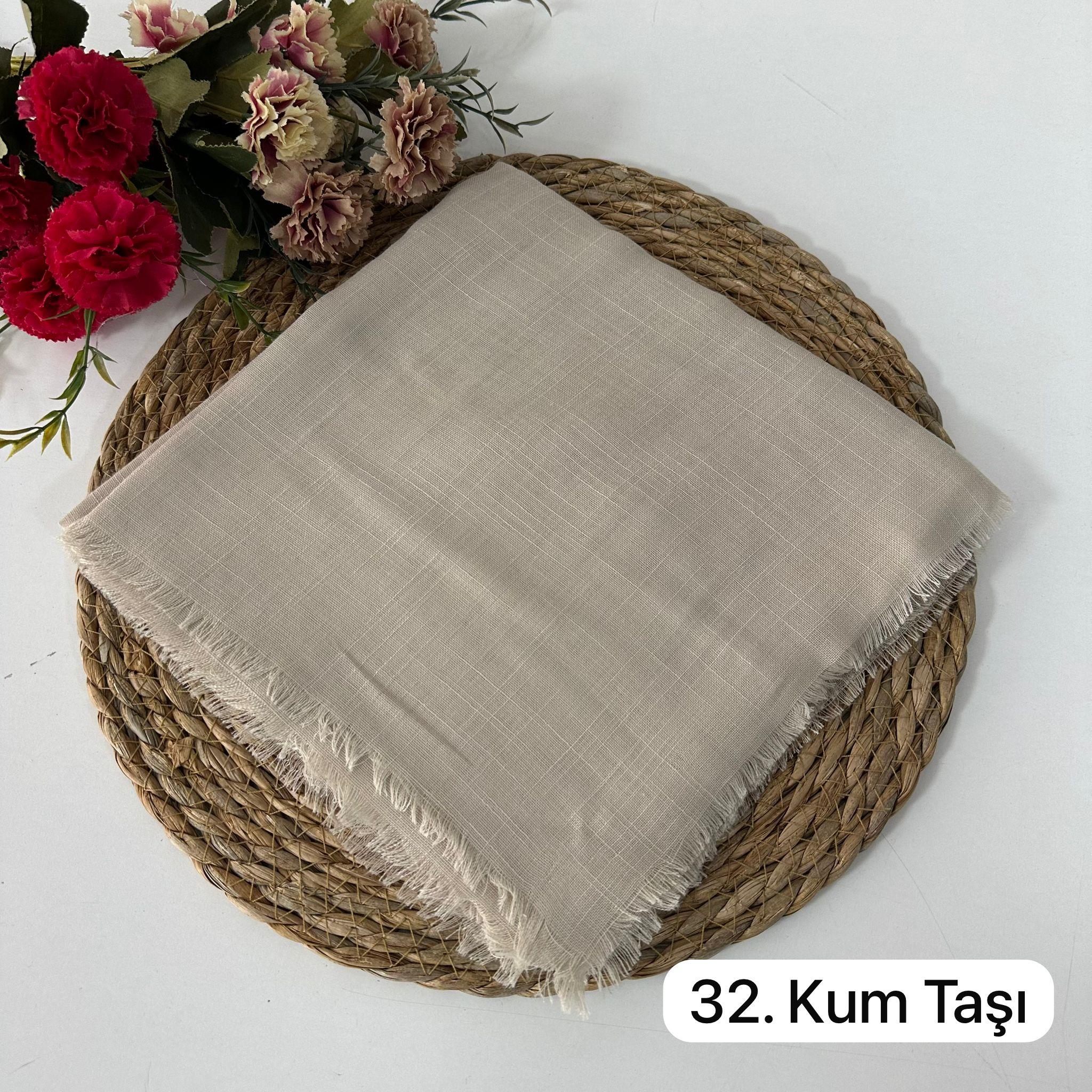Arsel Moda Düz Renk Flamlı Eşarp Kum Taşı KBR0532