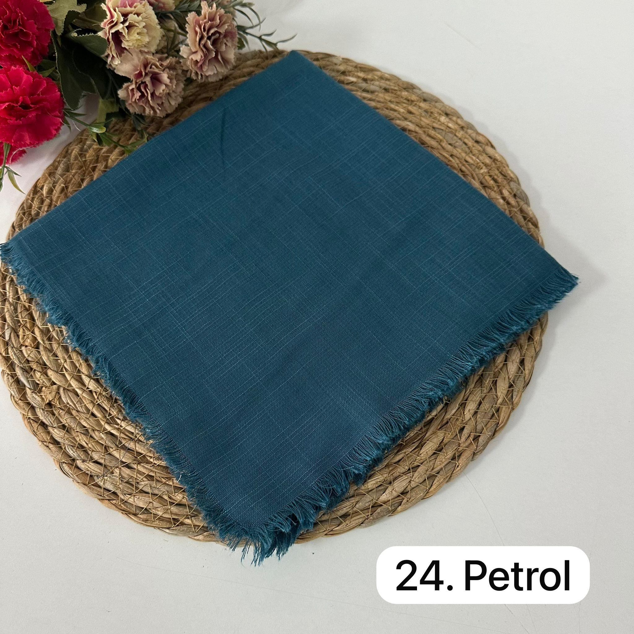 Arsel Moda Düz Renk Flamlı Eşarp Petrol KBR0524