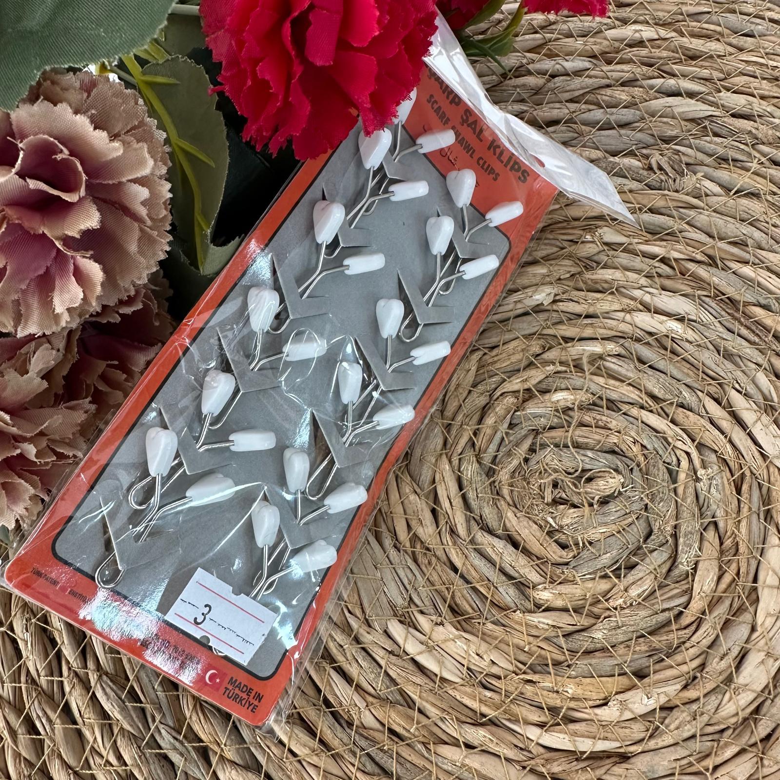 ArSel Moda Eşarp Aksesuar Şal Klipsi 12'li Paket BKD0103