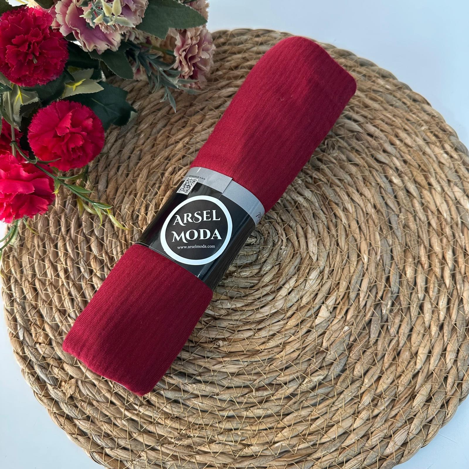 ARSEL MODA Pratik Pliseli Şal Kırmızı PVD0118