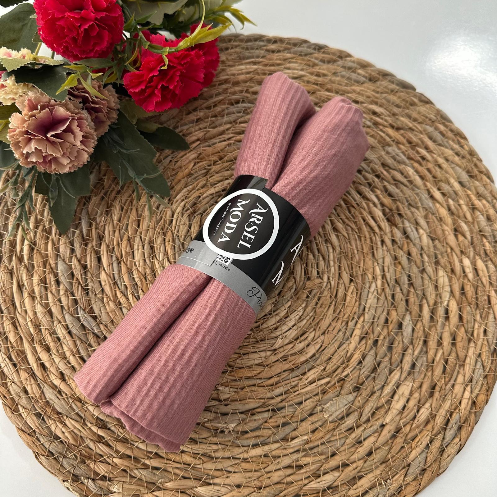 ARSEL MODA Pratik Pliseli Şal PembePVD0112