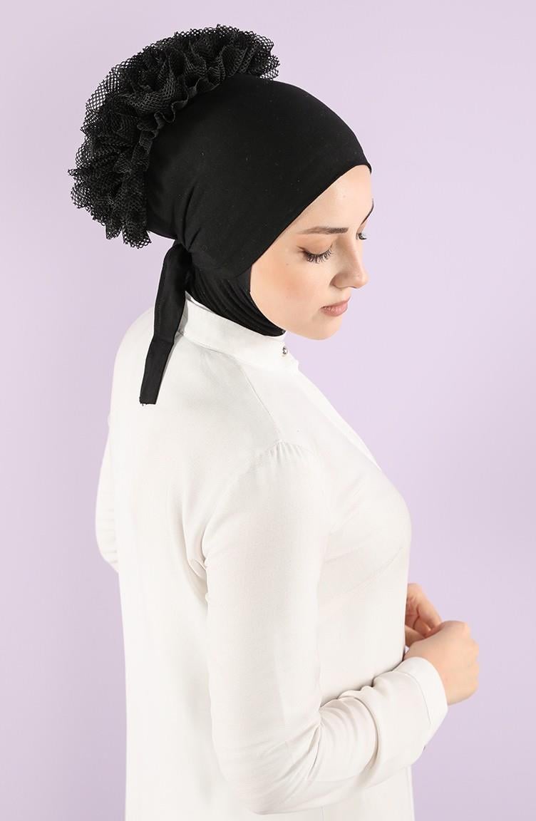 ArSel Moda Premium Dikişsiz Fırfırlı Bone Siyah