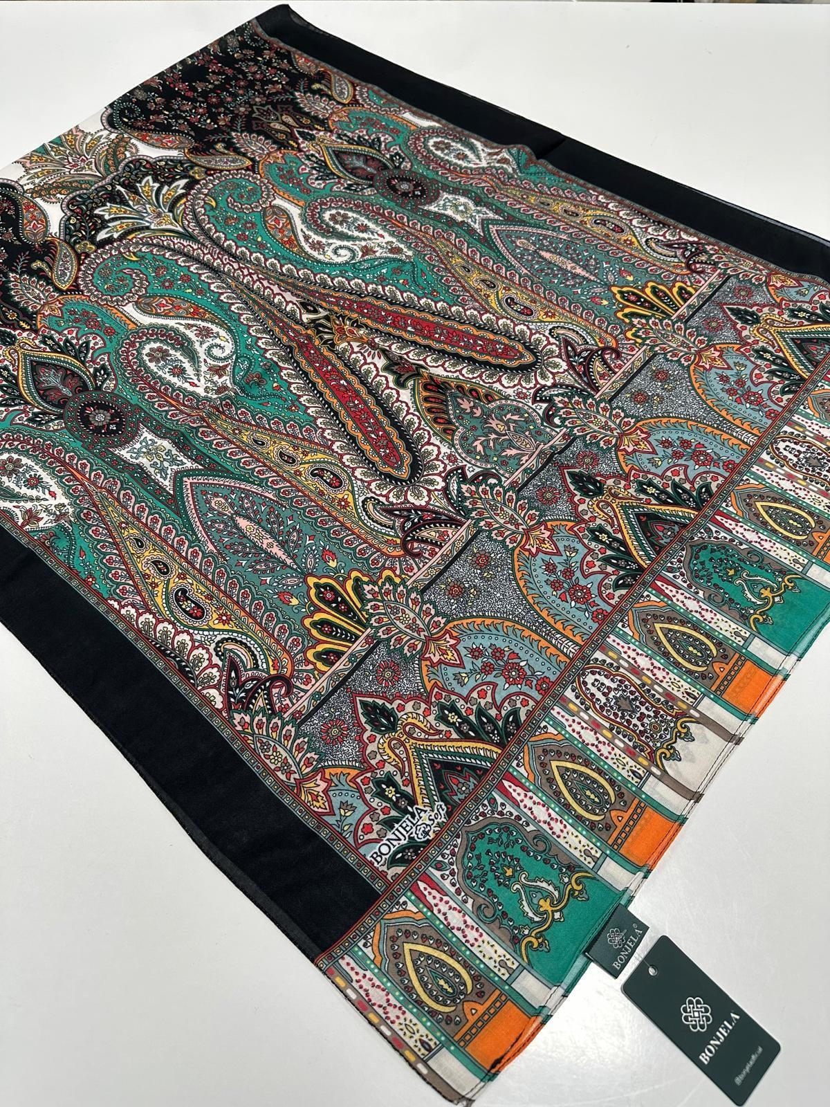 Bonjela Soft Pamuklu Şal Etro Desen LBS1108