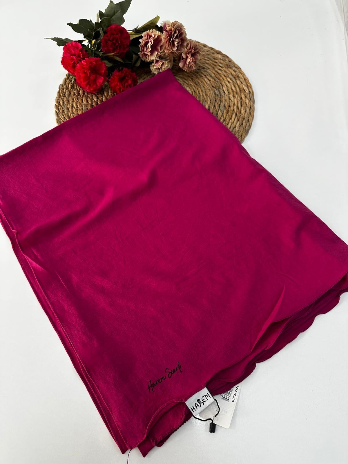 Harem Asya Pamuk Şal Fuşya HFA0148