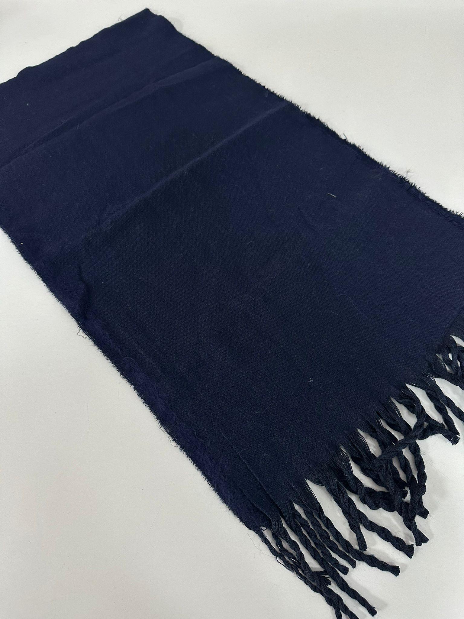 Kışlık Yün  Omuz Şalı Fitilli Lacivert ESR1102